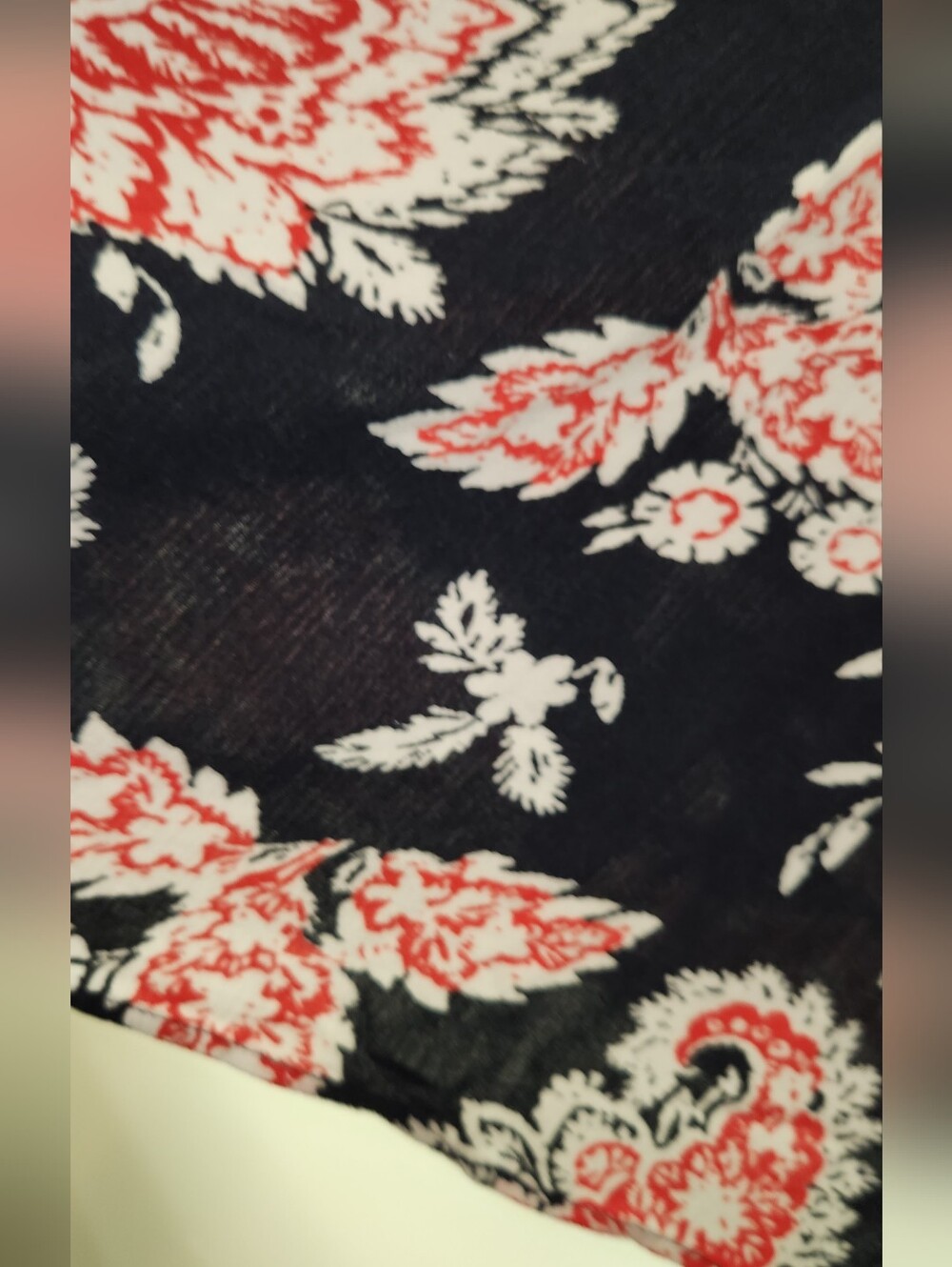 💙🧡Lane Bryant🧡💙 Navy Floral Short-Sleeve Ruffle Tee - Coral & White 20 - Picture 8 of 13